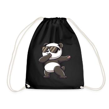 Panda Dabbing Panda Pandas Panda Baby - Drawstring Bag - black - Front