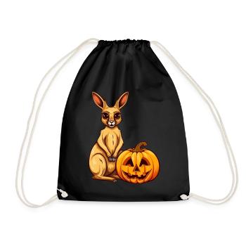 Känguru-Kürbis-Lazy-Halloween-Partykostüm für - Turnbeutel - Schwarz - Vorne