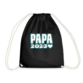 Papa 2023 - Turnbeutel - Schwarz - Vorne