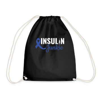 Insulin Junkie - Diabète diabétique - Sac de sport léger - noir - Devant