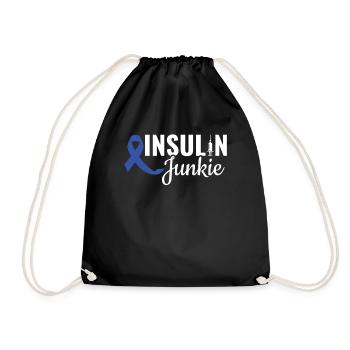 Insulin Junkie - Diabète diabétique - Sac de sport léger - noir - Devant