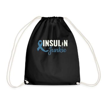 Insulin Junkie - Diabète diabétique - Sac de sport léger - noir - Devant