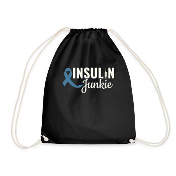 Insulin Junkie - Diabète diabétique - Sac de sport léger - noir - Devant