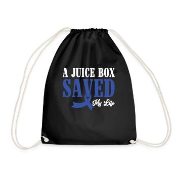 A Juice Box Saved My Life - Diabetes Diabetics - Drawstring Bag - black - Front
