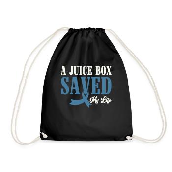A Juice Box Saved My Life - Diabetes Diabetics - Drawstring Bag - black - Front