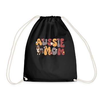 Berger Australien Bleu Merle Groovy Aussie Mom - Sac de sport léger - noir - Devant