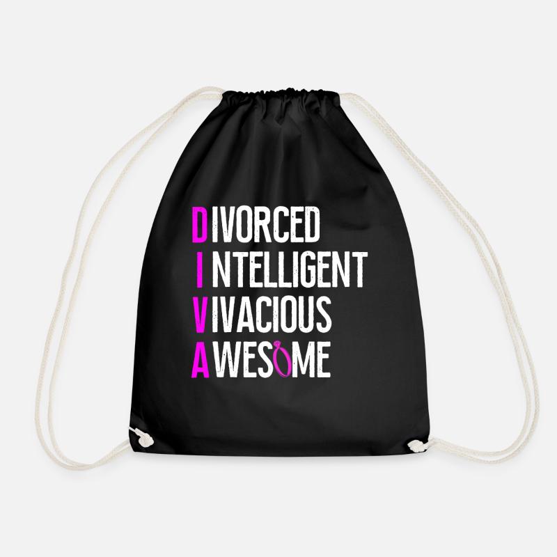 Happy Divorce Party Divorced - Turnbeutel - Schwarz