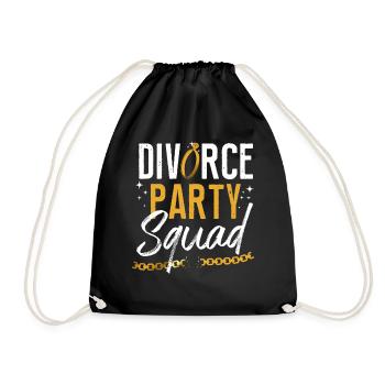 Happy Divorce Party Divorce Party - Turnbeutel - Schwarz - Vorne
