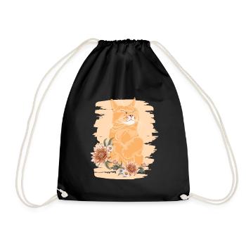 Miezekatze Kätzchen Hauskatze Katzenliebhaber - Turnbeutel - Schwarz - Vorne