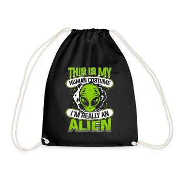 C’est mon costume humain Je suis vraiment un ovni extraterrestre - Sac de sport léger - noir - Devant