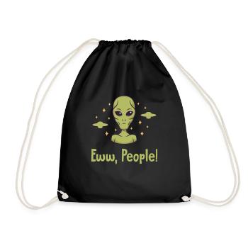 Eww People Außerirdischer Ufo Conspiracy Alien - Sac de sport léger - noir - Devant
