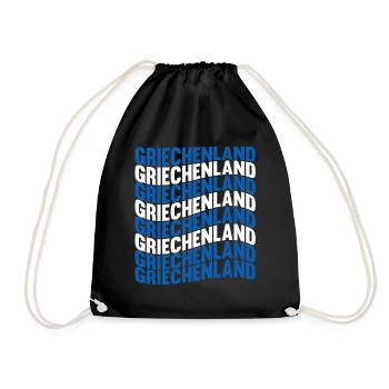 Griechen Grieche Griechenland - Turnbeutel - Schwarz - Vorne