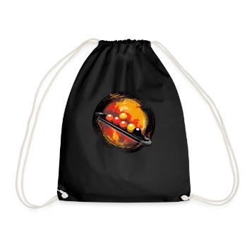 Snooker game Snooker table Snooker balls vintage - Drawstring Bag - black - Front