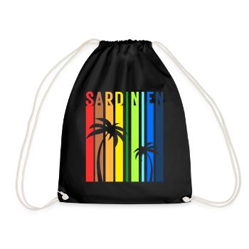 Sardinia Island Sardegna Italy Holiday Idea - Drawstring Bag - black - Front