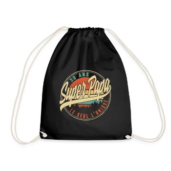 30 Ans Super Papa Le Seul L'unique Humour T Shirt - Drawstring Bag - black - Front
