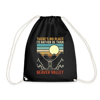 Barrage de castor Il n’y a pas d’endroit où je préférerais Castor sauvage - Sac de sport léger - noir - Devant