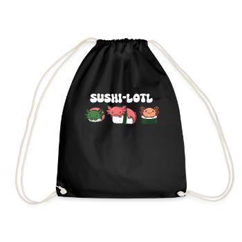 Sushi Axolotls kawaii Sushi Axolotl - Turnbeutel - Schwarz - Vorne