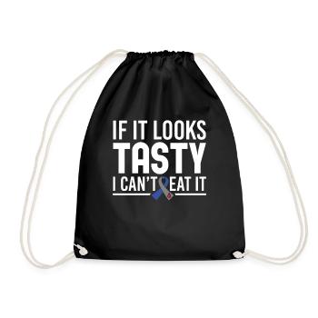 Si ça a l’air savoureux, je ne peux pas le manger - type diabétique - Sac de sport léger - noir - Devant
