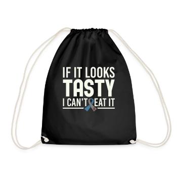 Si ça a l’air savoureux, je ne peux pas le manger - type diabétique - Sac de sport léger - noir - Devant