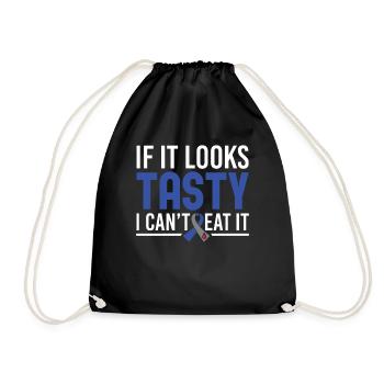 Si ça a l’air savoureux, je ne peux pas le manger - type diabétique - Sac de sport léger - noir - Devant