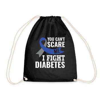 Je lutte contre le diabète - Diabète de type 1 diabétique - Sac de sport léger - noir - Devant