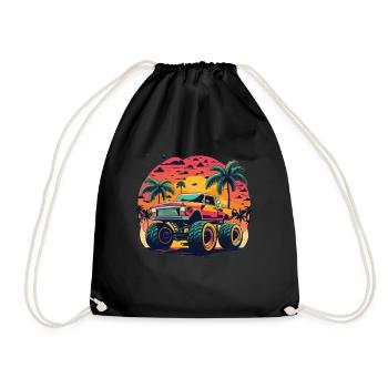 Monster Truck Monster Trucks Monster Truck Enfant - Sac de sport léger - noir - Devant