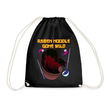 Japon Ramen Retro Nouilles Japonaises Sauvages - Sac de sport léger - noir - Devant