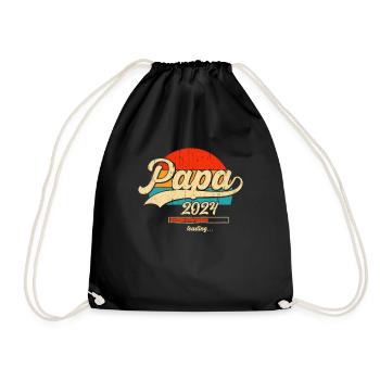 Papa Loading 2024 - Drawstring Bag - black - Front