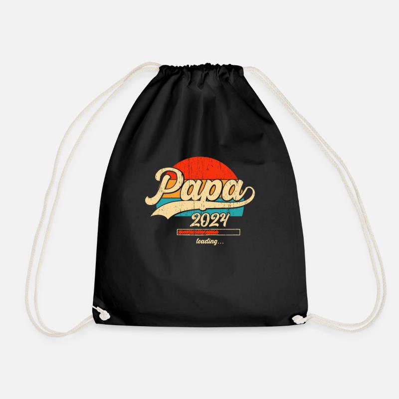 Papa Loading 2024 - Turnbeutel - Schwarz