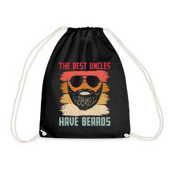 Best Uncles Have Beards - Drawstring Bag - black - Front