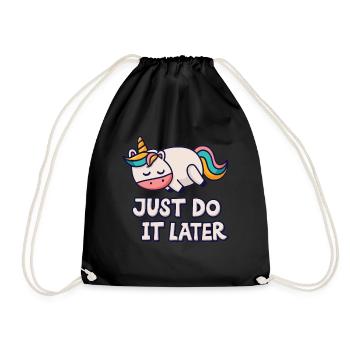 Licorne Licorne épaisse Licorne Chill Relax - Sac de sport léger - noir - Devant