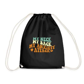 Mon cou Mon dos Ma crise d’angoisse - Sac de sport léger - noir - Devant