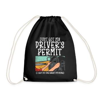 Je viens d’obtenir mon permis de conduire Nouveau conducteur - Sac de sport léger - noir - Devant