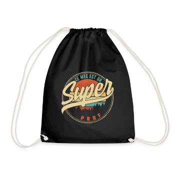 Ce Mec Est Un Super Prof Humour T Shirt copy - Drawstring Bag - black - Front