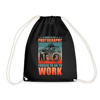 Photographe Né pour photographier pour travailler - Sac de sport léger - noir - Devant
