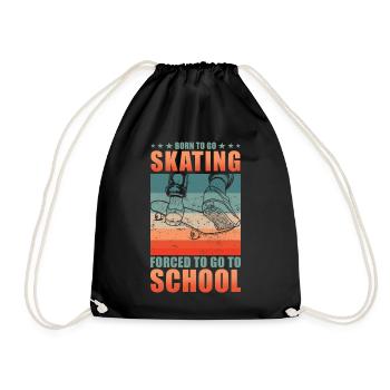 Skateboarder Skater School Dicton - Sac de sport léger - noir - Devant