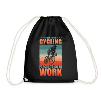Fahrradfahrer Geschenk Rennrad Radfahrer Sport - Turnbeutel - Schwarz - Vorne