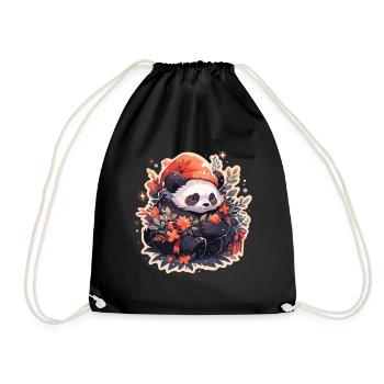 Panda Panda Bear Panda Baby Pandas Panda Animal - Drawstring Bag - black - Front