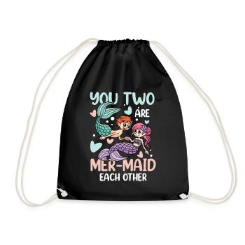 You Two Are Mer-Maid Each Other - Turnbeutel - Schwarz - Vorne