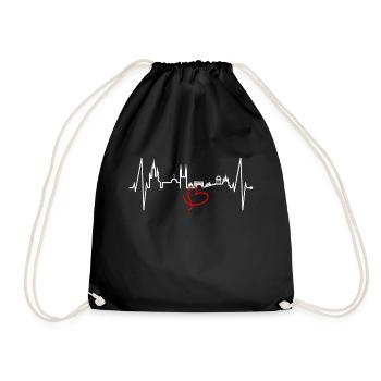 Wiesbaden Skyline Herzschlag Fan Herz Hessen Liebe - Sac de sport léger - noir - Devant