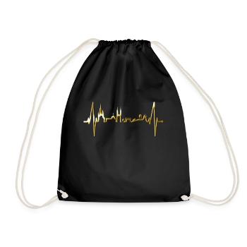 Wiesbaden Skyline Herzschlag Fan Herz Hessen Liebe - Sac de sport léger - noir - Devant