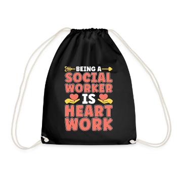 Social Service Being A Social Worker Is Consultant - Turnbeutel - Schwarz - Vorne