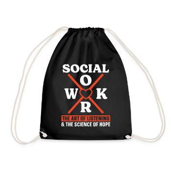 Social Service Social Work The Art Of Socialist - Turnbeutel - Schwarz - Vorne