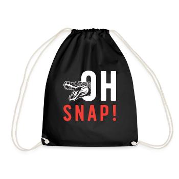 Alligator Hunting Oh Snap Alligator River Wildlife - Drawstring Bag - black - Front