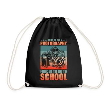Photographe né à l’école de photographie - Sac de sport léger - noir - Devant