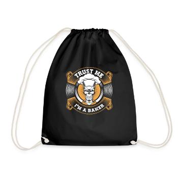 Trust Me I'm A Baker Hobby Baker Bakery - Drawstring Bag - black - Front