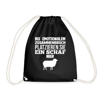 Landwirt Schäfer Bauernhof Schafe - Turnbeutel - Schwarz - Vorne