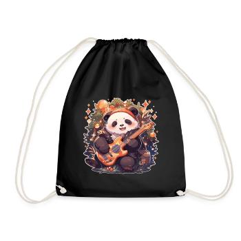 Panda Panda Bear Panda Baby Pandas Panda Animal - Drawstring Bag - black - Front