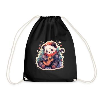 Panda Panda Bear Panda Baby Pandas Panda Animal - Drawstring Bag - black - Front