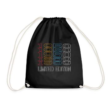 Limited Edition 1950 Geburtstag 1950 Vintage Retro - Turnbeutel - Schwarz - Vorne